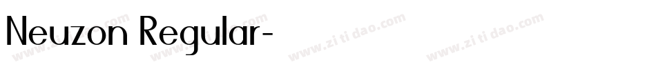 Neuzon Regular字体转换
